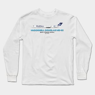 McDonnell Douglas MD-83 - Spirit of Manila Airlines Long Sleeve T-Shirt